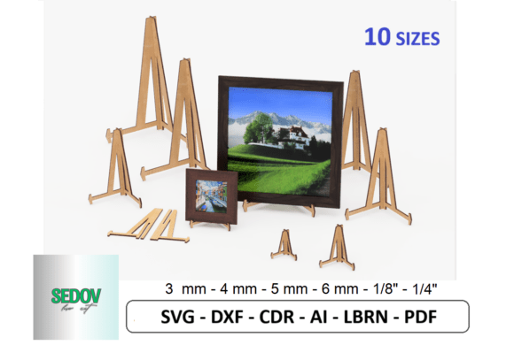 Download Photo Easel Stand Laser Cut 10 Sizes - Premium Resources