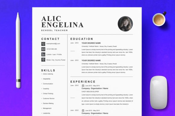 Download CV Template Professional Clean Resume - Professional Collection