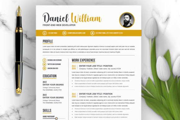 Download Professional &amp; Clean Resume Template - Professional Collection