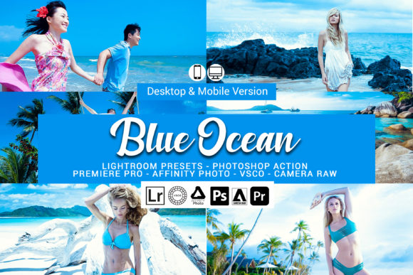 Download 20 Blue Ocean Presets,Photoshop Actions - Photo Collection